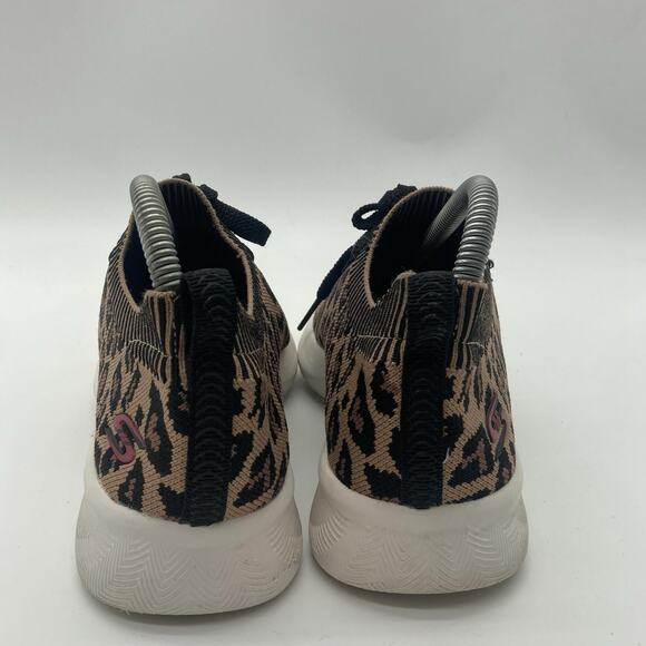Womens Size 7.5 Skechers Ultra Flex Wild Expedition Shoes Leopard Print Sneakers - Picture 5 of 6